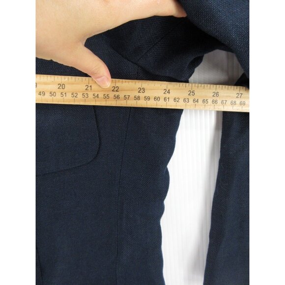 VINTAGE Eddie Bauer Sport Coat 44 Tall AKA Blazer Linen Safari Jacket - Picture 5 of 14